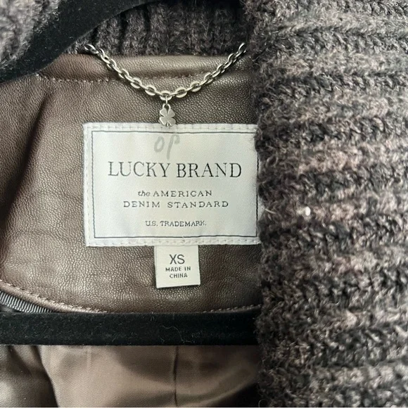 Lucky‎ Brand Women’s Leather Shawl Collar Jacket Size XS